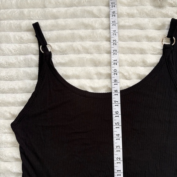 Free People Intimately Ribbed Sleeveless Body Suit Black Womens Medium - Picture 7 of 7